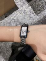 Cartier Imported Quartz Movement 316L Steel Stainless Steel Case19*35MM White Watch